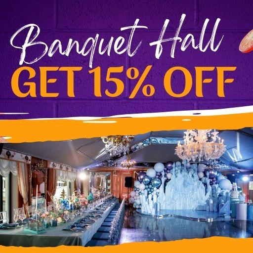 Flat 15% off on Banquet Booking Amount