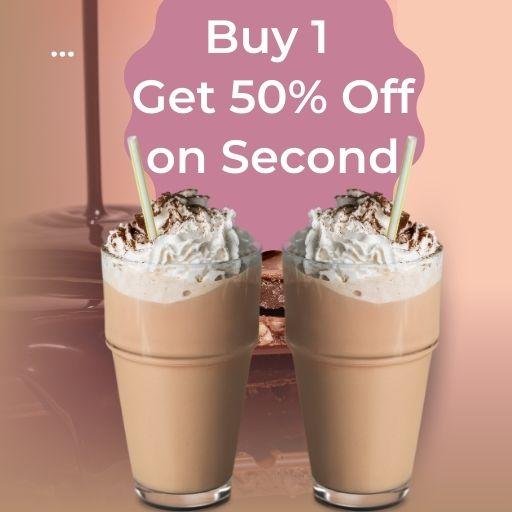 Buy 1 Regular Shake or Gate 50% Off on 2nd Shake