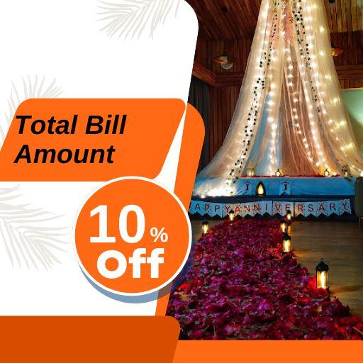 Flat 10% off on Total Bill Amount