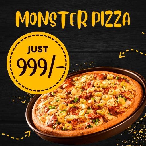 Buy 1  Monster Pizza @ Just999/- only