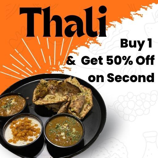 FIX THALI LUNCH : Buy One & Get Second 50%  Off.