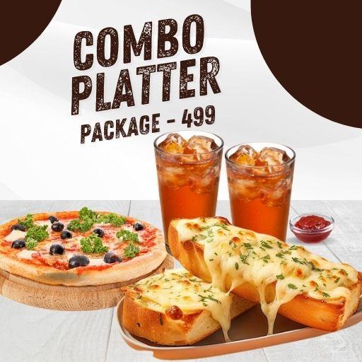 @ Just 499/- Party Combo  1: One medium pan crust Fire Lover pizza, 1 Cheesy Garlic Bread, 2 Coke 25