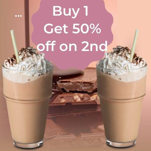 THICK SHAKE : Buy One & Get 2nd 50% Off.