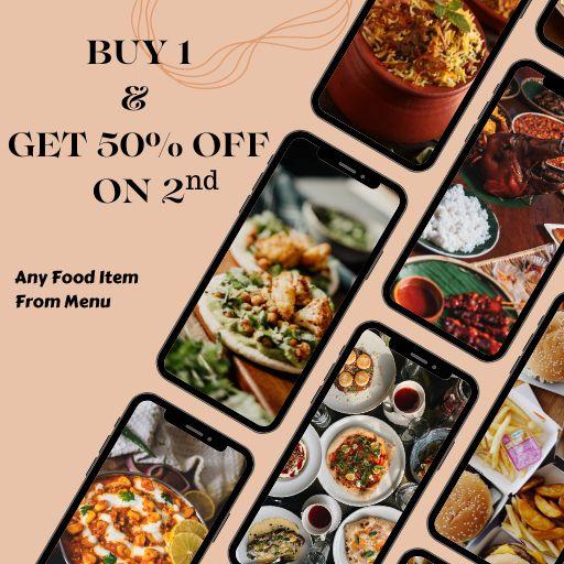 Buy 1 Any Items From Menu & Get 50% Off on 2nd Item