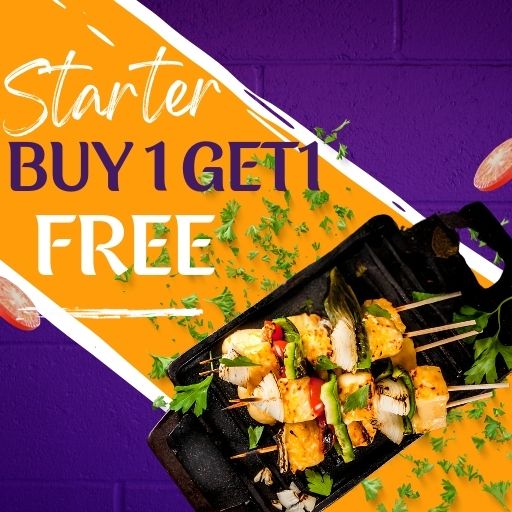 Buy 1 Paneer Starter & Get 1 Veg.Starter Free