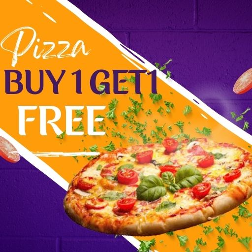 Buy 1 Any Pizza & Get 1 Pizza Free.