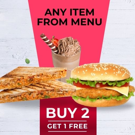 MENU ITEM : BUY 2 ANY ITEM & GET 1 FREE