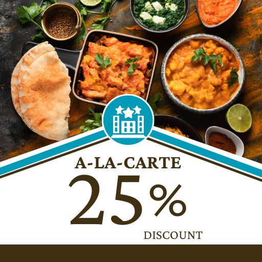 A-La-Carte Offer: Flat 25% Off on Total Food Bill Amount