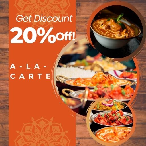 A-LA-CARTE OFFER : Flat 20% Off. (12 PM TO 7 PM)