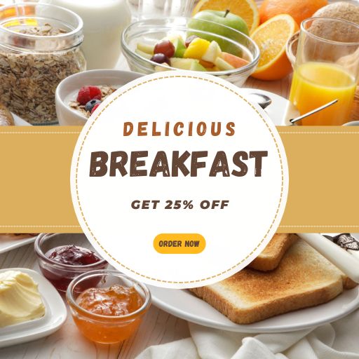 BREAK FAST OFFER : Flat 25% Off Total Bill.