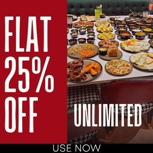 Flat 25% off on Total Bill Amount
