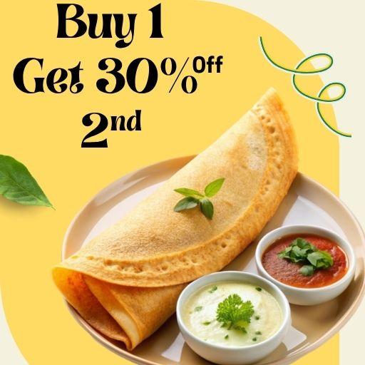 Open Cheese Dosa : Buy 1 & Get 30% off on 2nd