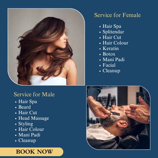 Male : Hair Spa + Hair Cut + Beard @ Just 1500/-