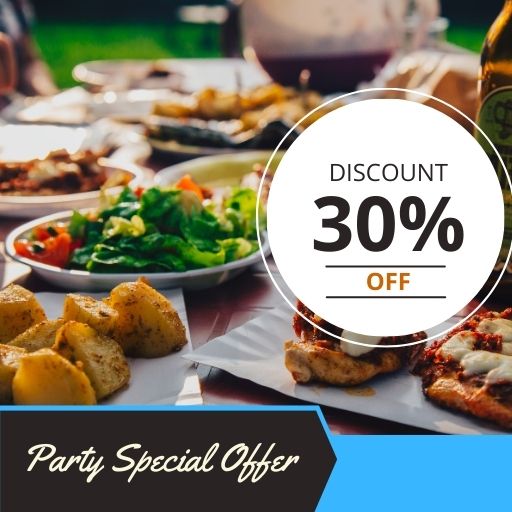 Party Special : Flat 30% off on 3500/- & Above Bill amount