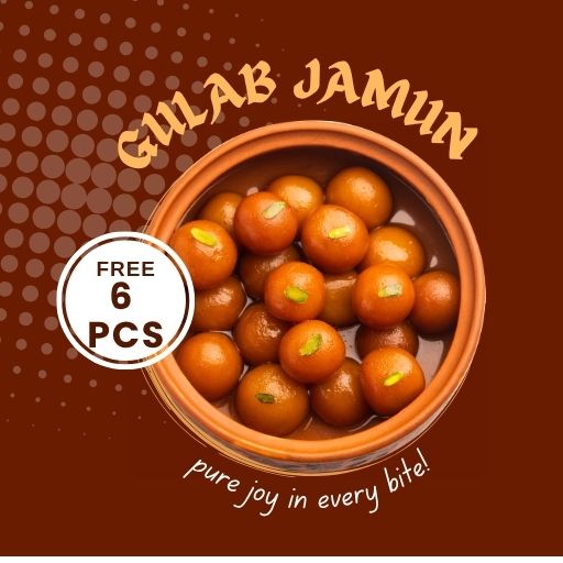 Buy 12pcs Rasgulla & Get 6 pcs Gulab Jamun Free