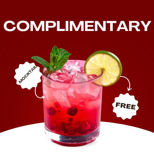 Complimentry : Get Mocktail Free on 500/- and Abovve Bill