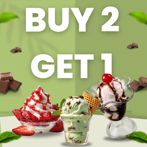 Sundae Ice Cream : Buy 2 & Get 1 Free