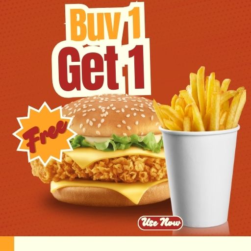 Buy 1 Burger & Get 1 Salted Fries Free
