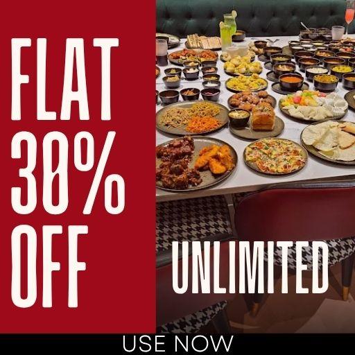 Flat 30% off on Total Bill Amount