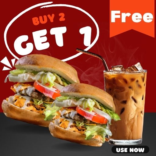 Buy 2 Any Burger & Get 1 Cold Coffee Free