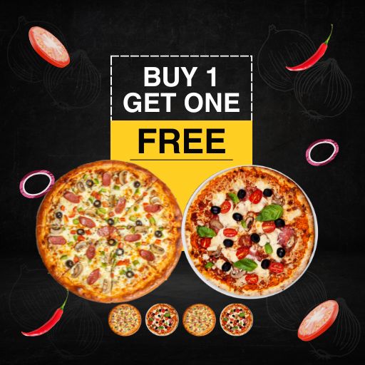 Buy 1 Any Medium Pizza & Get 1 Regular Pizza Free Buy 1 Any Medium Pizza & Get 1 Regular Pizza Free