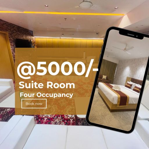 Suite Room  Four Occupancy @ Just 5000/- (including GST)