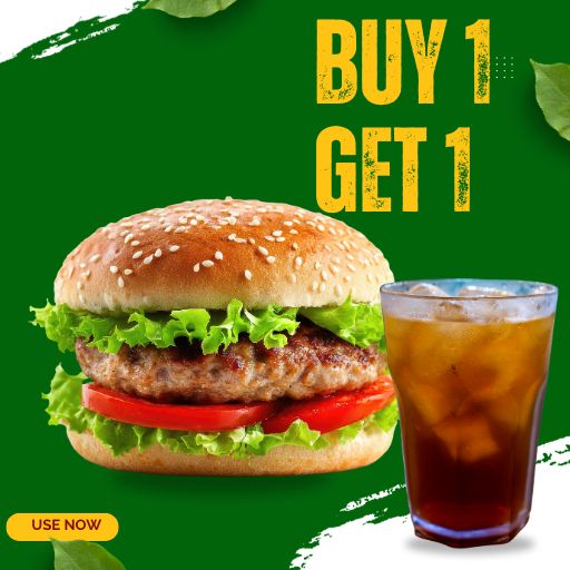 Buy 1 Burger & Get 1 Ice Tea Free