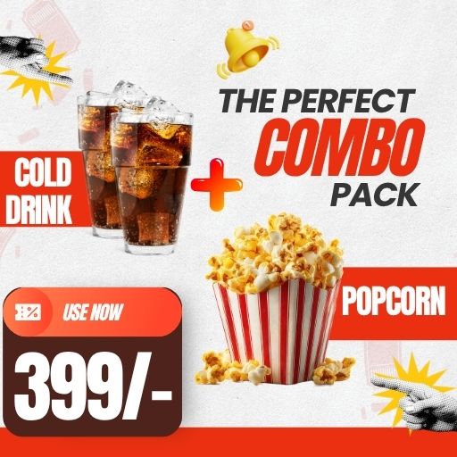 Combo @ just 399/- : 1 Large Masala Popcorn + 2 Cold Drink