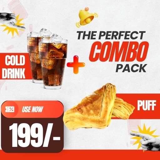 Combo @ Just 199/- : 1 Puff + 1 Cold Drink