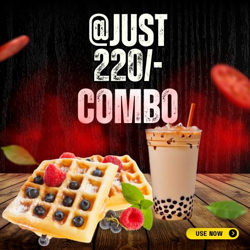 Combo @ Just 220/- : Bubble Tea + Waffle