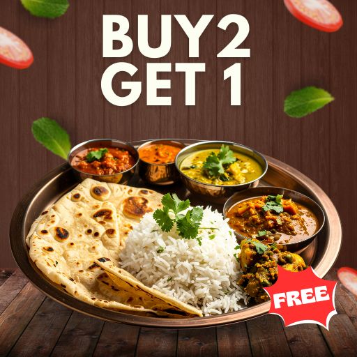 Corporate Thali : Buy 2 & Get 1 Free
