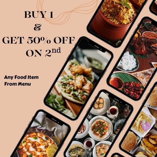 Menu Item :Buy 1 & Get 50% off on 2nd