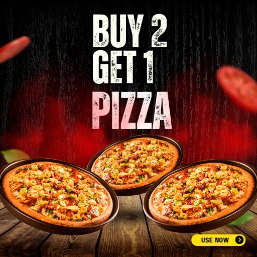 Buy 2 Premium Category 20cm Pizza & Get 1 Classi 20cm Pizza Free