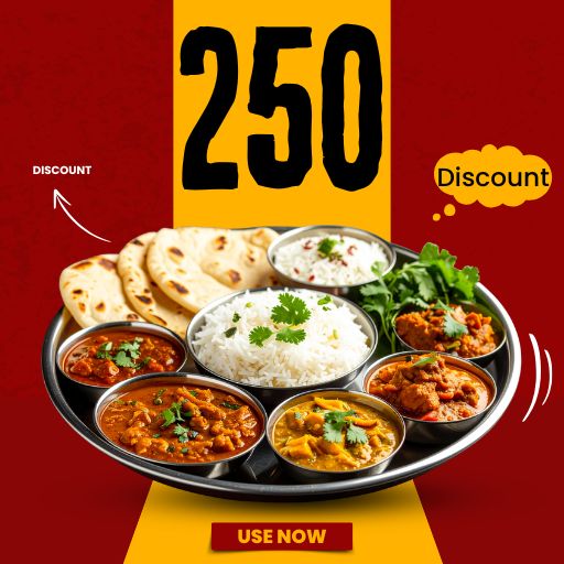 Get 1 Thali @ just 250/- Only