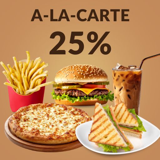 A-La-Carte Offer : 25% off on 1000/- and Above