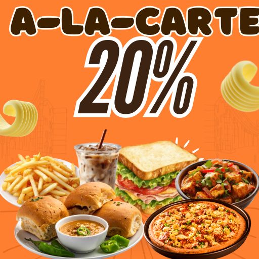A-La-Carte Offer : 20% off on 1000/- and Above Bill Amount