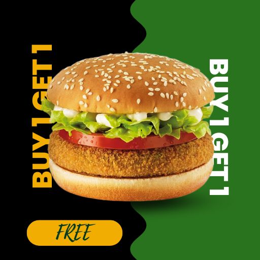 Burger Offer : Buy 1 & Get 1 Free