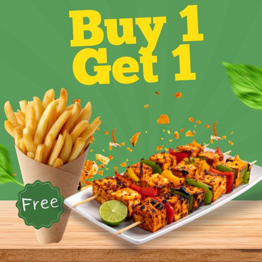 Buy 1 Paneer Tikka Starter & Get Salted Fries Free