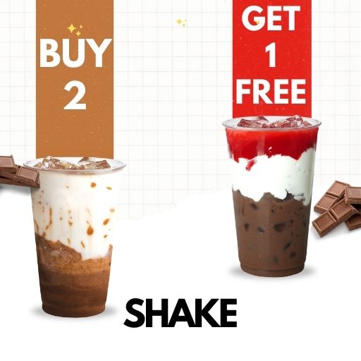 Buy 2 Regular Shake & Get 1 Small Shake Free