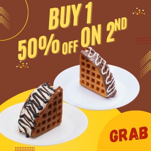 Waffle Offer : Buy 1 & Get 50% off on 2nd
