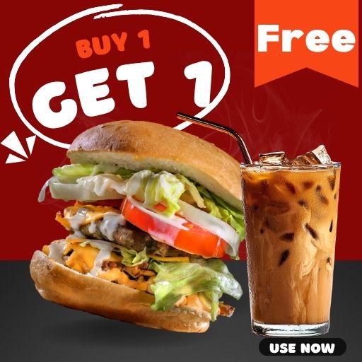Buy 1 Any Burger & Get 1 Cold Coffee Free