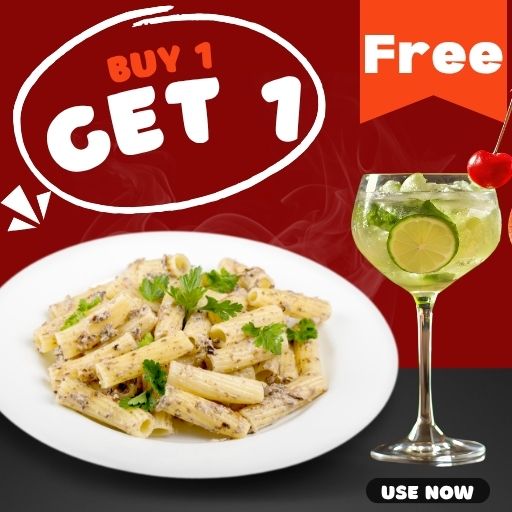 Buy 1 any Pasta & Get 1 Mocktail Free