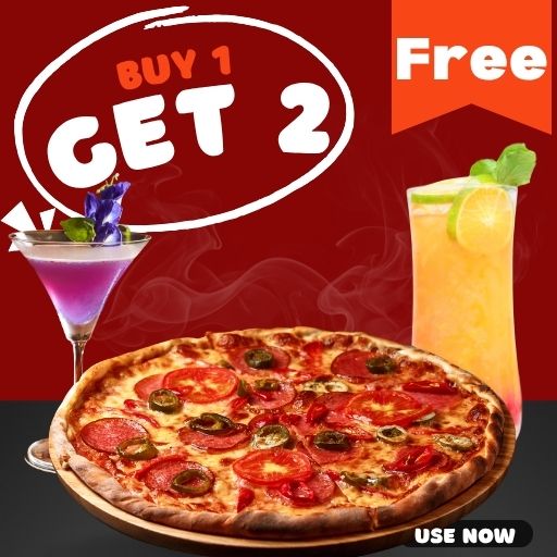 Buy 1 (8") Pizza & Get 2 Mocktail Free