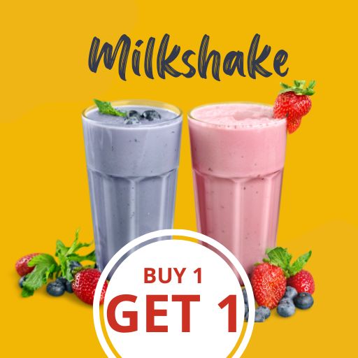 Buy 1 Regular Shake and Get 1 Small Shake Free