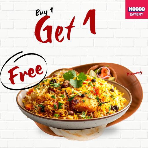 Biryani (Lucknow / Hydrabadi) : Buy 1 & Get 1 Free