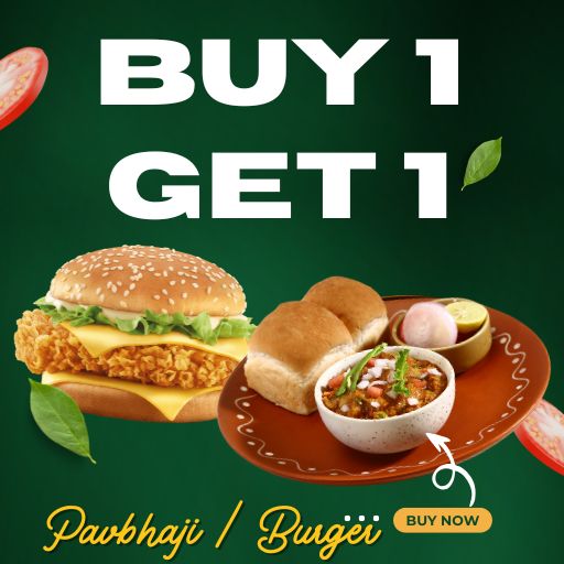 Buy 1 Pav Bhaji & Get 1 Classic Veg.Burger Free (not Valid on other Category)