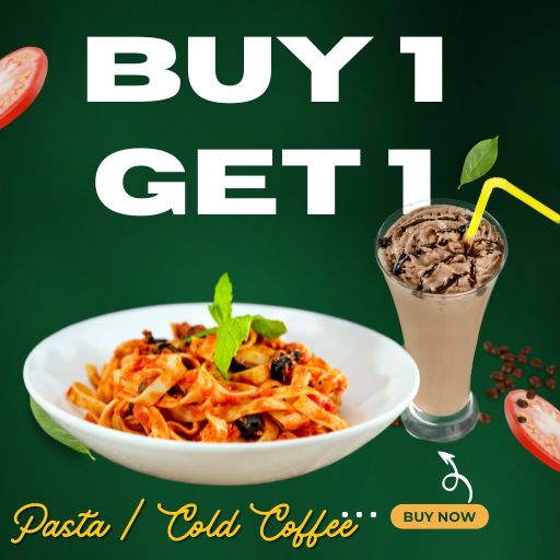 Buy 1 Any Pasta & Get 1 Cold Coffee Free