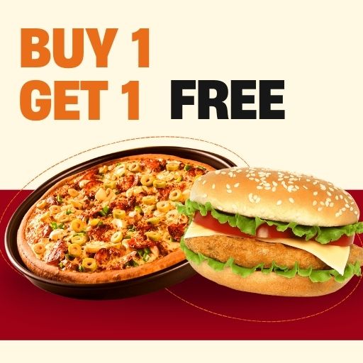 Gourmet Burger / Pizza Offer : Buy 1 & Get 1 Free