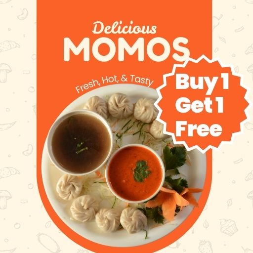 Momos/ Kurkure Momos/ Momo Chilli Dry / Afghami Momos : Buy 1 & Get 1 Free