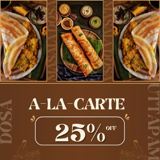 A-La-Carte Offer : 25% off on Total Bill Amount A-La-Carte Offer : 25% off on Total Bill Amount